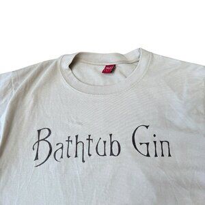 Vtg Bathtub Gin T-Shirt Distilled Product Double Sided Graphic Size Small
